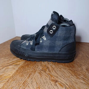 Converse Woolrich Black Street Hiker Hi Plaid Sneakers Womens Size5 (296 Box 34)